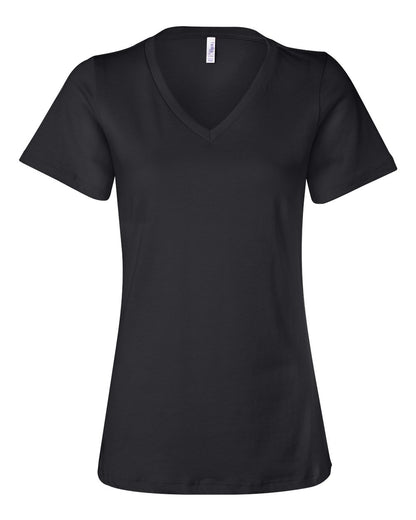 BELLA + CANVAS Women’s Relaxed Jersey V-Neck Tee 6405 #color_Black