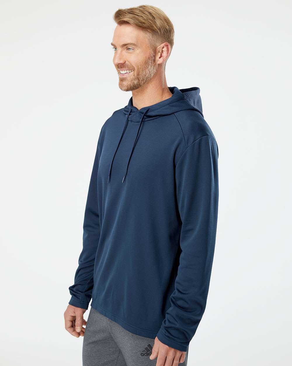 Adidas A530 Textured Mixed Media Hooded Sweatshirt #colormdl_Collegiate Navy