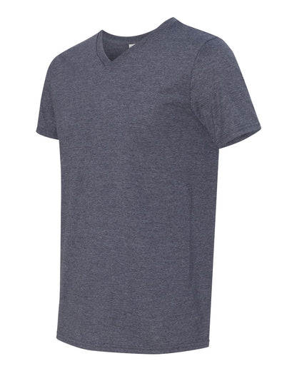 Gildan Softstyle® V-Neck T-Shirt 64V00 #color_Heather Navy