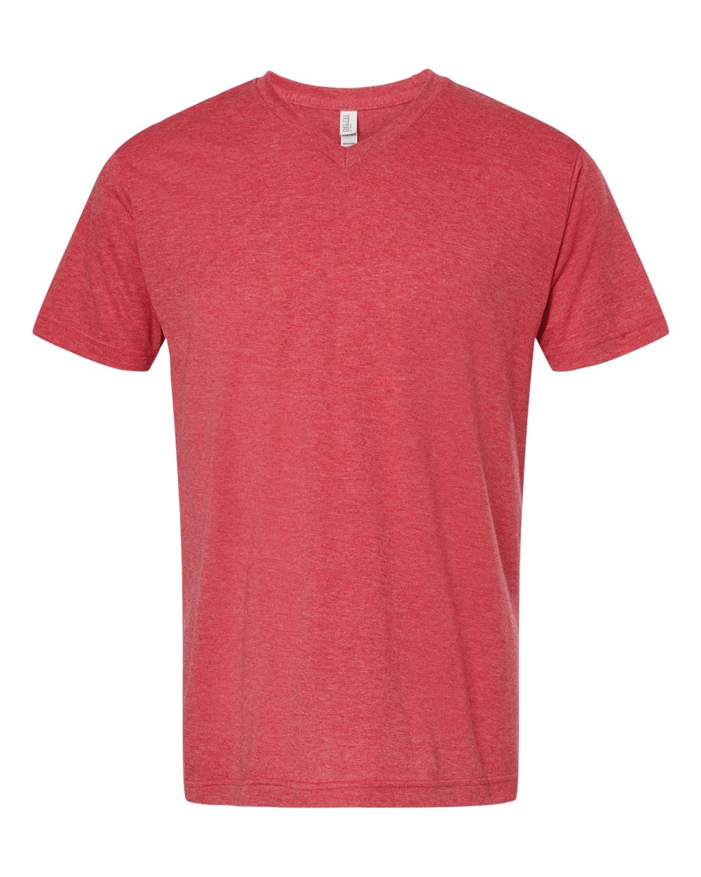 M&O Deluxe Blend V-Neck T-Shirt 3543 #color_Heather Red