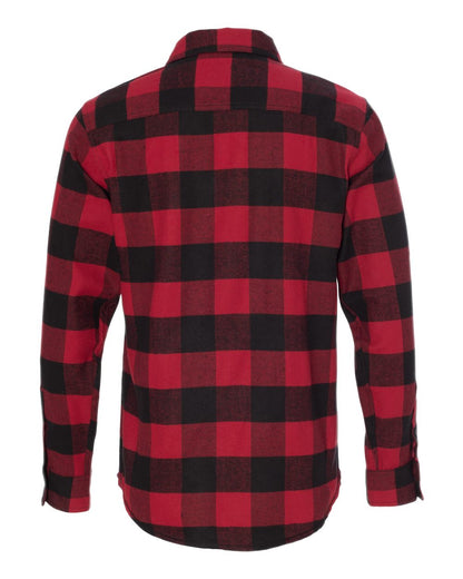Burnside Yarn-Dyed Long Sleeve Flannel Shirt 8210 #color_Red/ Black Buffalo
