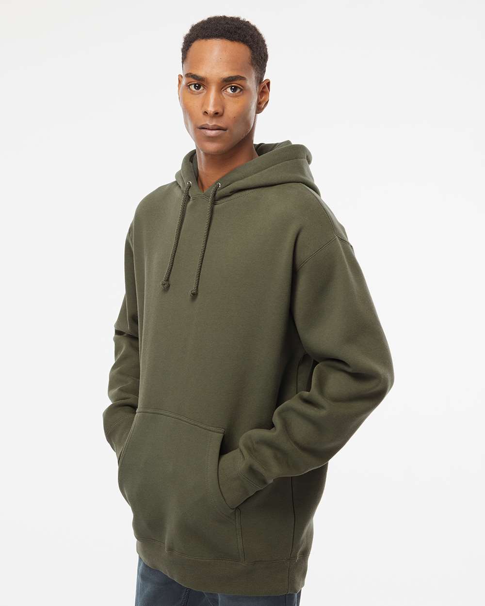 Independent Trading Co. Heavyweight Hooded Sweatshirt IND4000 #colormdl_Army