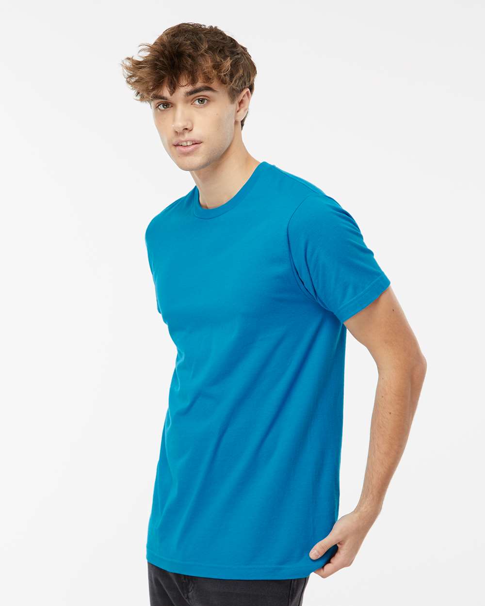 M&O Fine Jersey T-Shirt 4502 #colormdl_Fine Turquoise