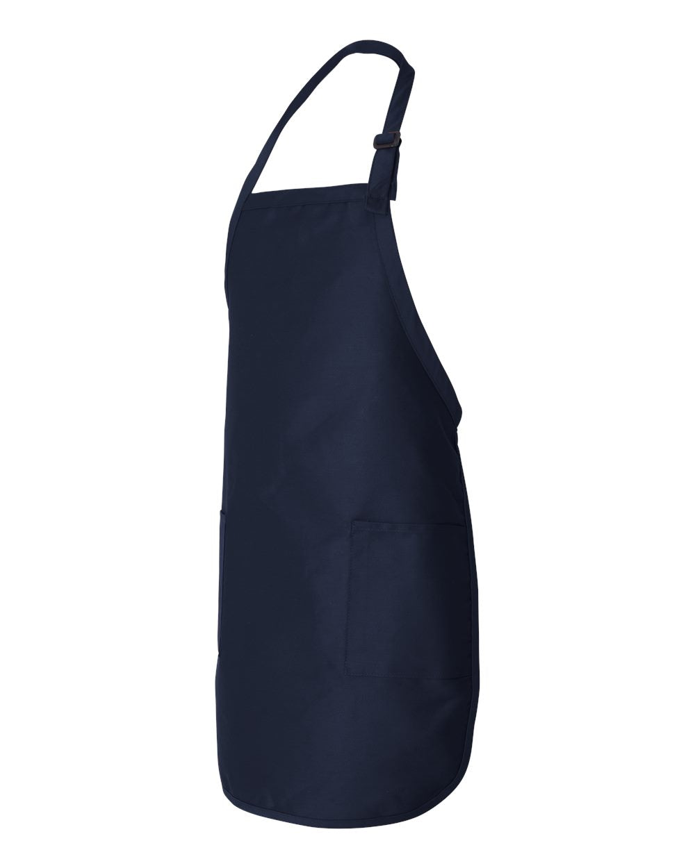 Q-Tees Full-Length Apron with Pockets Q4350 #color_Navy