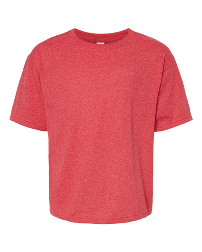 M&O Youth Gold Soft Touch T-Shirt 4850 #color_Heather Red