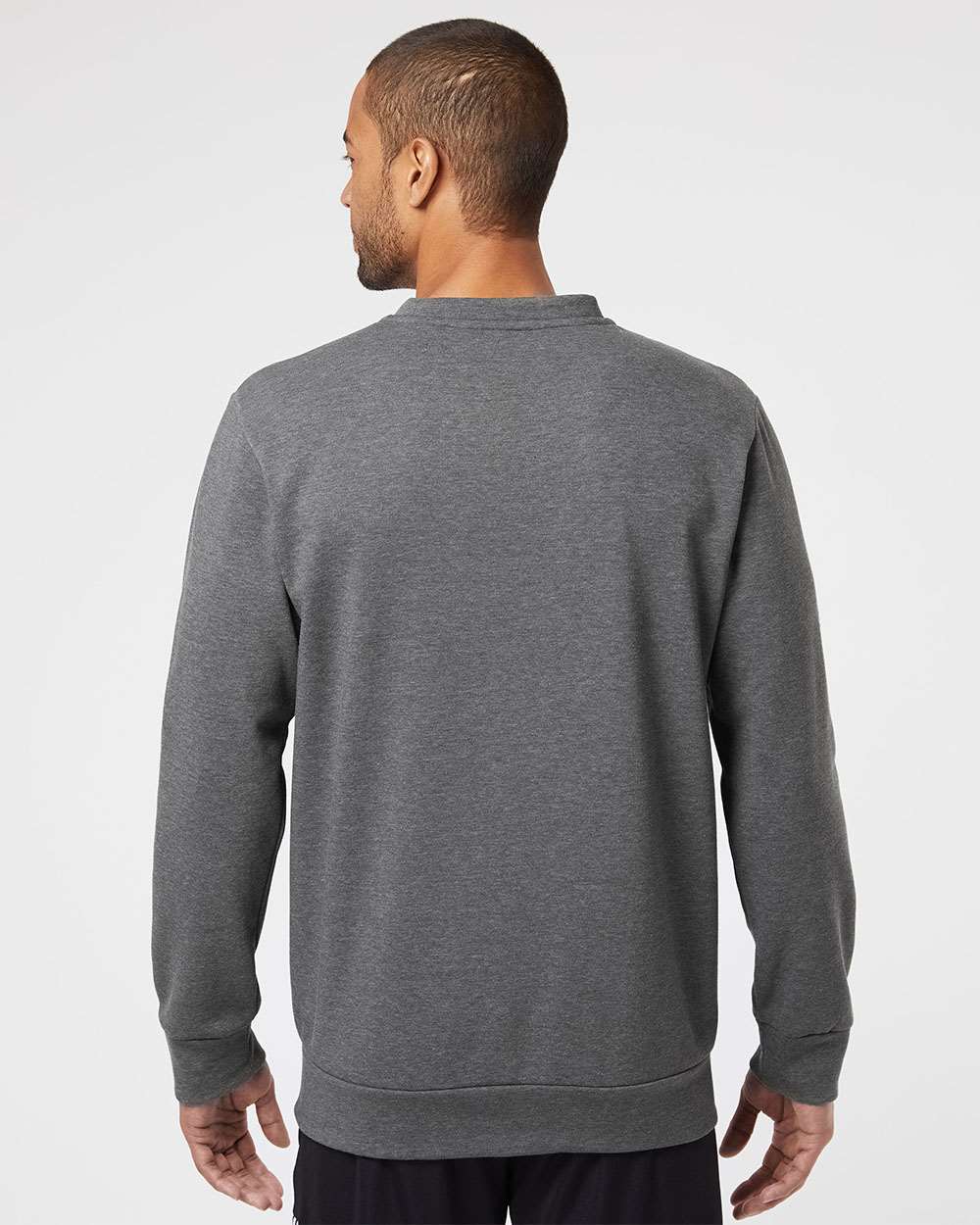 Adidas A434 Fleece Crewneck Sweatshirt #colormdl_Dark Grey Heather
