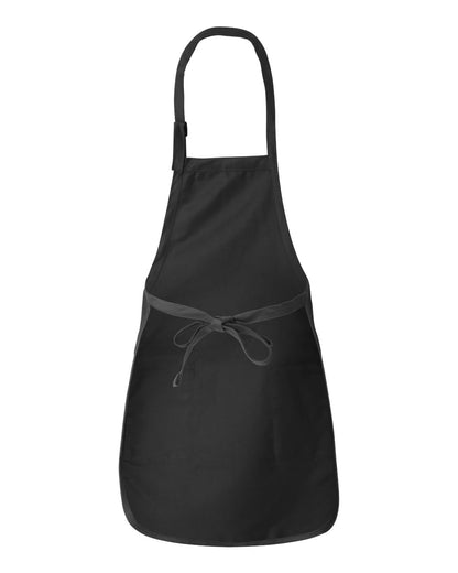 Q-Tees Full-Length Apron with Pockets Q4350 #color_Black