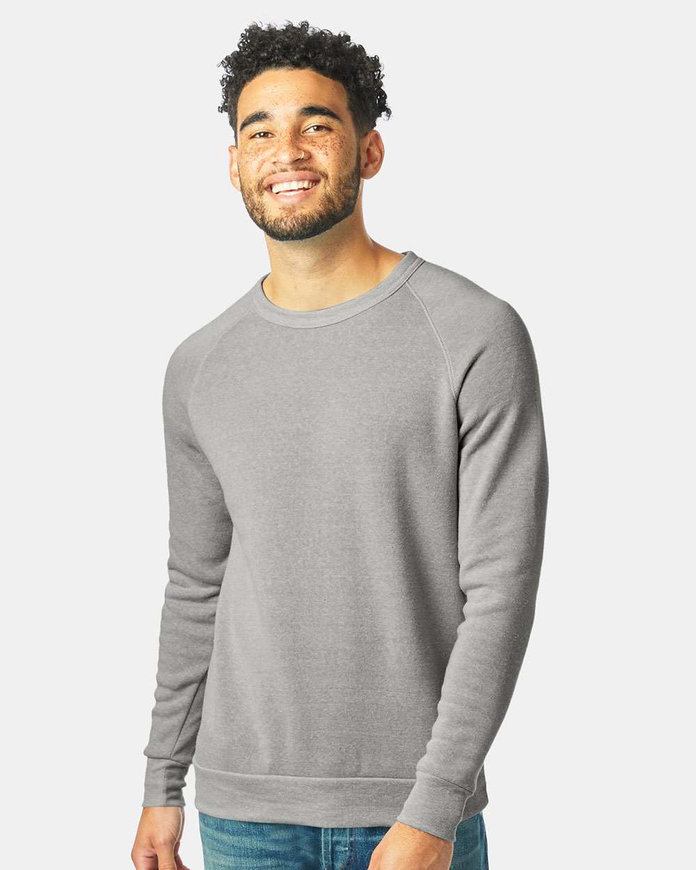Alternative Champ Eco-Fleece Crewneck Sweatshirt 9575 #colormdl_Eco Light Grey
