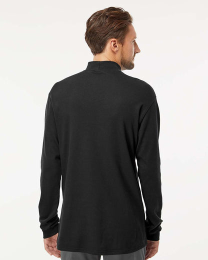 King Fashion Jersey Interlock Mockneck Long Sleeve T-Shirt KF4600 #colormdl_Black