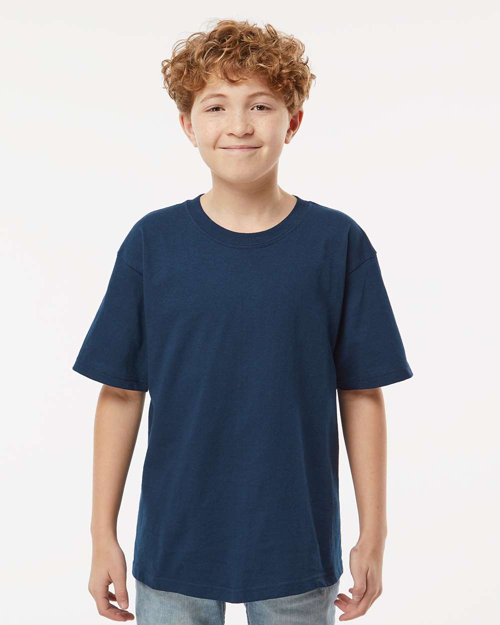 M&O Youth Gold Soft Touch T-Shirt 4850 #colormdl_Deep Navy
