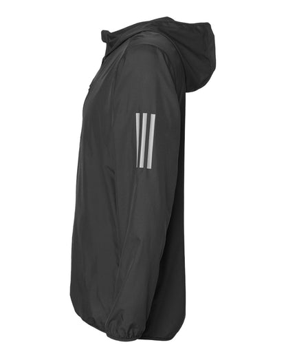 Adidas A524 Hooded Full-Zip Windbreaker #color_Black
