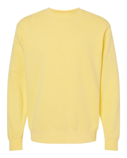 Independent Trading Co. Unisex Midweight Pigment-Dyed Crewneck Sweatshirt PRM3500 #color_Pigment Yellow