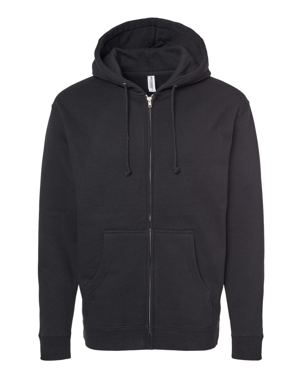 Independent Trading Co. Heavyweight Full-Zip Hooded Sweatshirt IND4000Z #color_Black