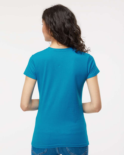 M&O Women's Fine Jersey T-Shirt 4513 #colormdl_Fine Turquoise