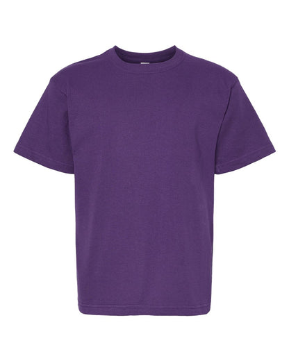 M&O Youth Gold Soft Touch T-Shirt 4850 #color_Purple