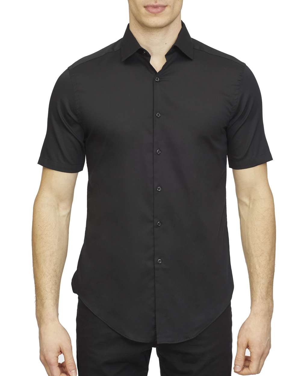Van Heusen Slim-Fit Twill Shirt 18CV317 #color_Black