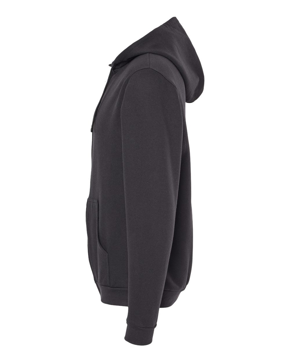 M&O Unisex Zipper Fleece Hoodie 3331 #color_Black