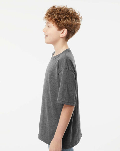 M&O Youth Gold Soft Touch T-Shirt 4850 #colormdl_Dark Heather