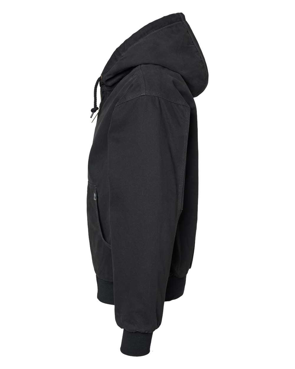 DRI DUCK Cheyenne Boulder Cloth™ Hooded Jacket with Tricot Quilt Lining 5020 #color_Black