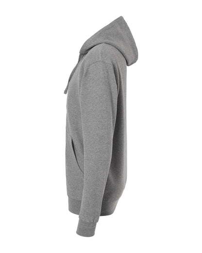 Independent Trading Co. Midweight Full-Zip Hooded Sweatshirt SS4500Z #color_Gunmetal Heather