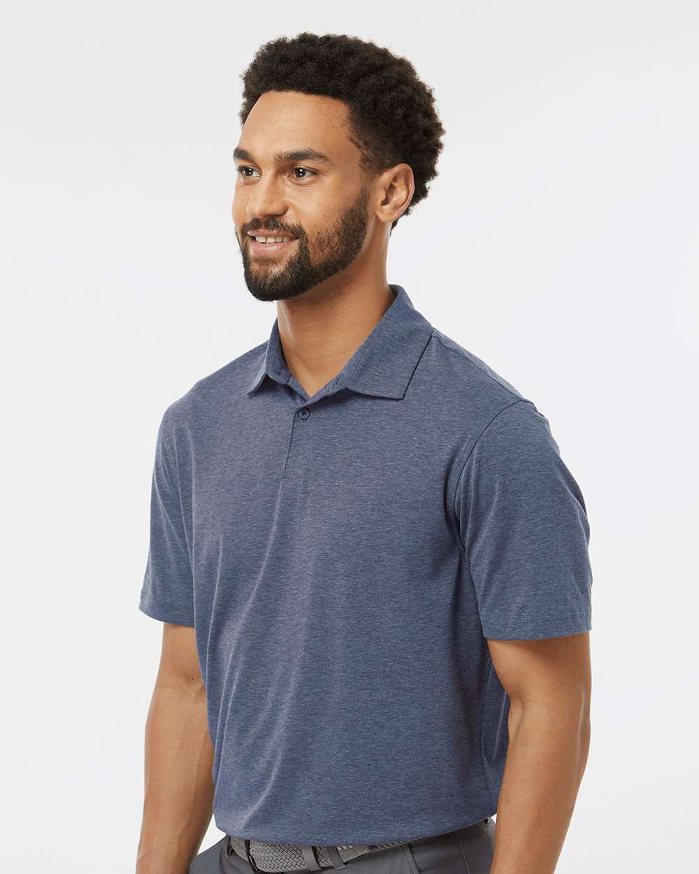 Adidas A590 Blend Polo T-Shirt #colormdl_Collegiate Navy Melange