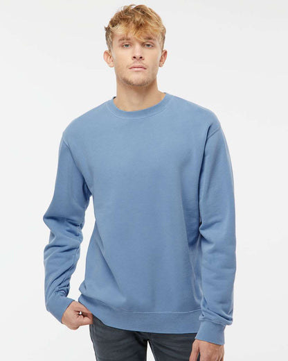 Independent Trading Co. Unisex Midweight Pigment-Dyed Crewneck Sweatshirt PRM3500 #colormdl_Pigment Light Blue