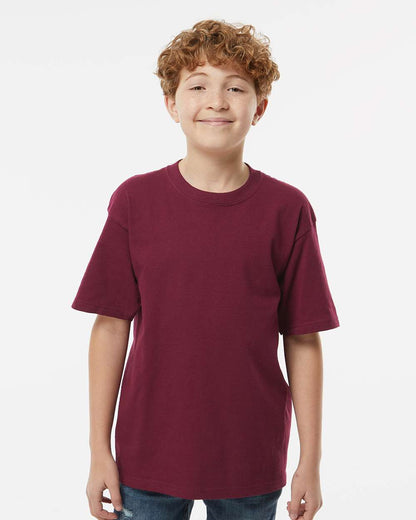 M&O Youth Gold Soft Touch T-Shirt 4850 #colormdl_Maroon