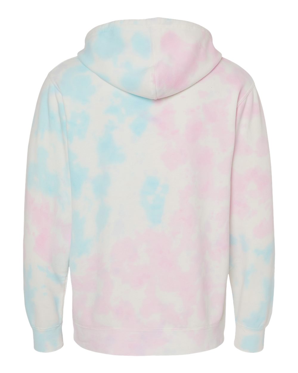 Independent Trading Co. Unisex Midweight Tie-Dyed Hooded Sweatshirt PRM4500TD #color_Tie Dye Cotton Candy