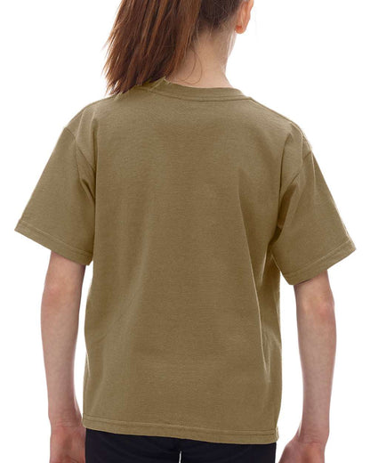 M&O Youth Gold Soft Touch T-Shirt 4850 #color_Azure