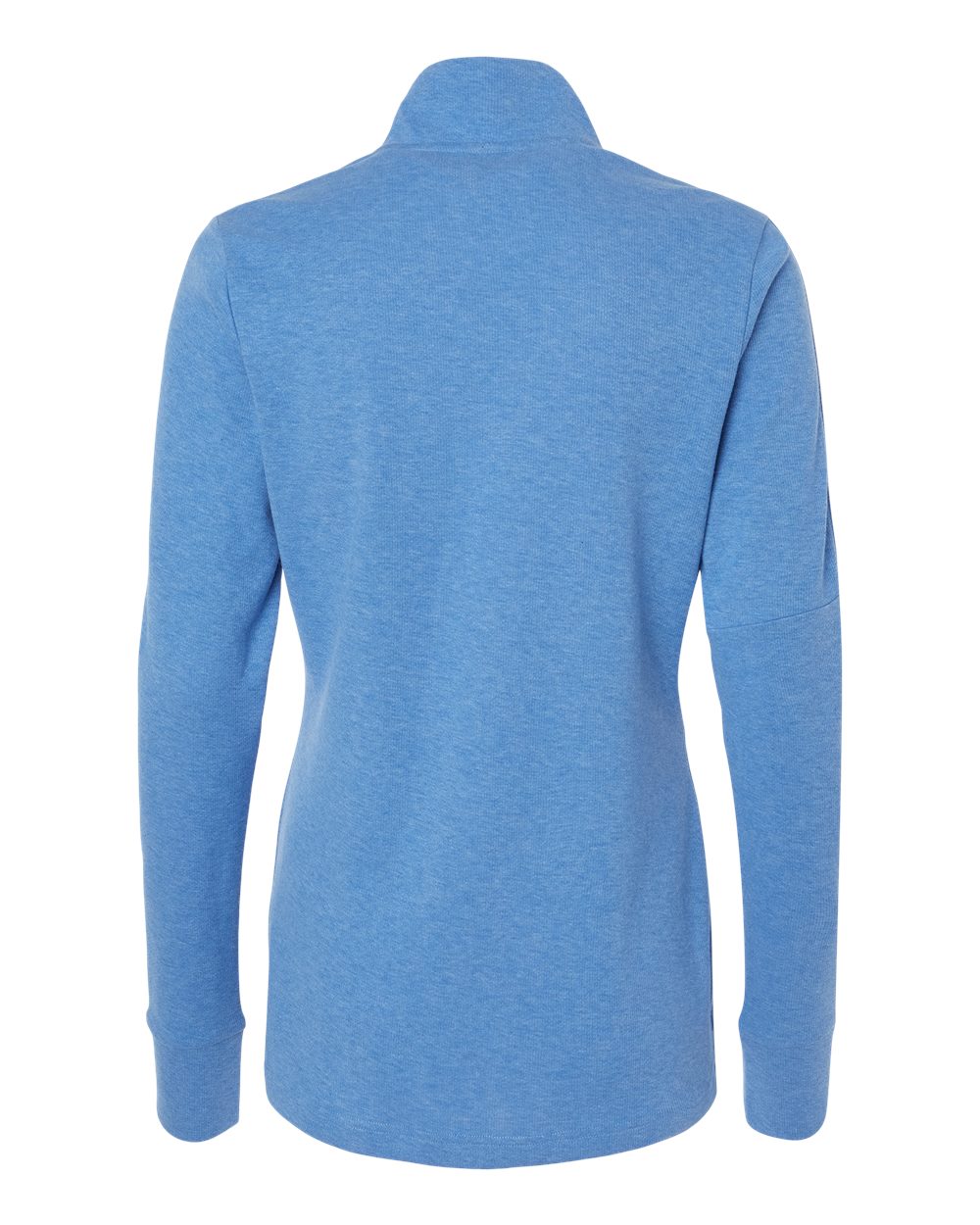 Adidas A555 Women's 3-Stripes Quarter-Zip Sweater #color_Focus Blue Melange