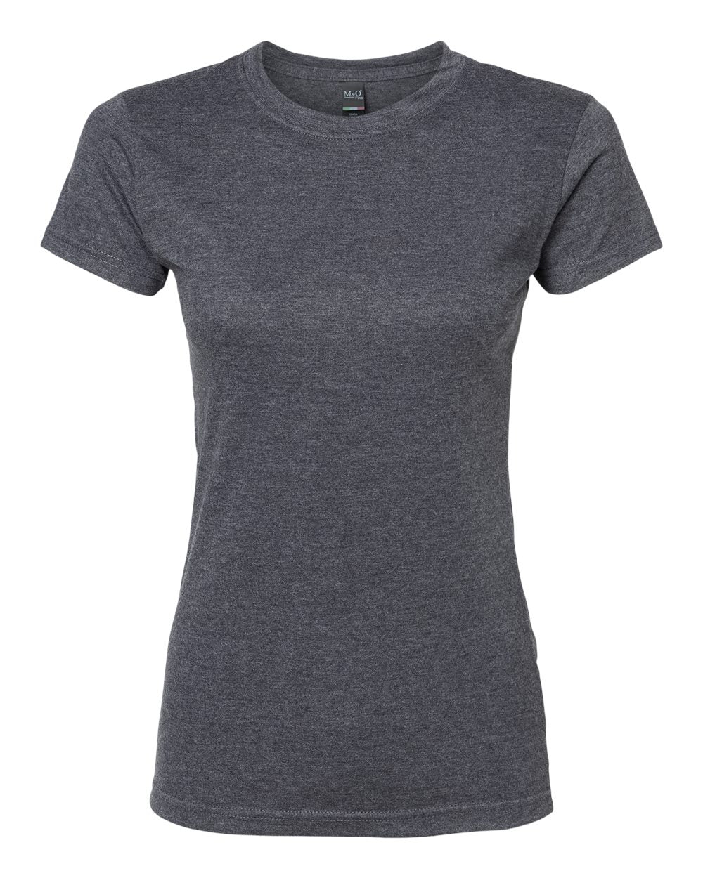 M&O Women's Fine Jersey T-Shirt 4513 #color_Heather Charcoal