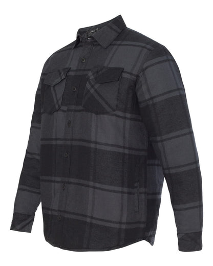 Burnside Quilted Flannel Jacket 8610 #color_Black Plaid