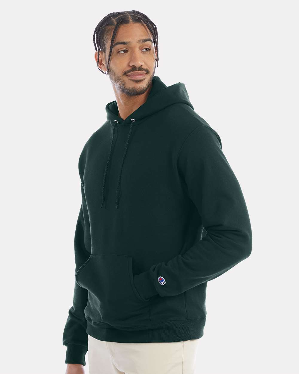Champion Powerblend® Hooded Sweatshirt S700 #colormdl_Dark Green