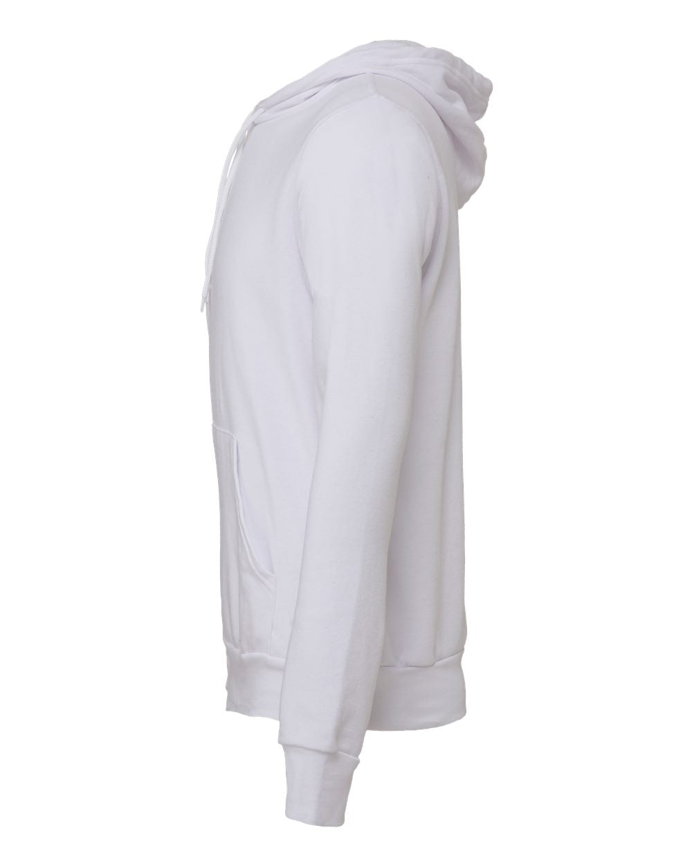 White Color Unisex Sponge Fleece Hoodie