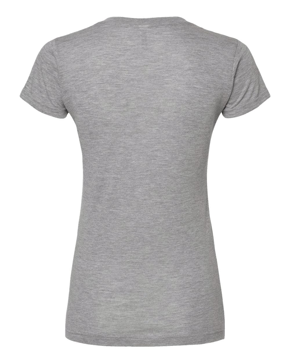M&O Women's Deluxe Blend V-Neck T-Shirt 3542 #color_Heather Grey