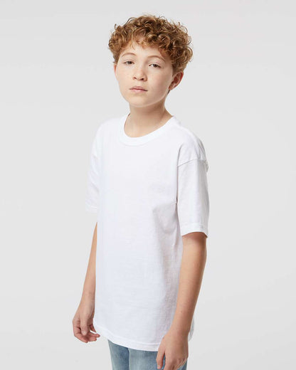 M&O Youth Gold Soft Touch T-Shirt 4850 #colormdl_White