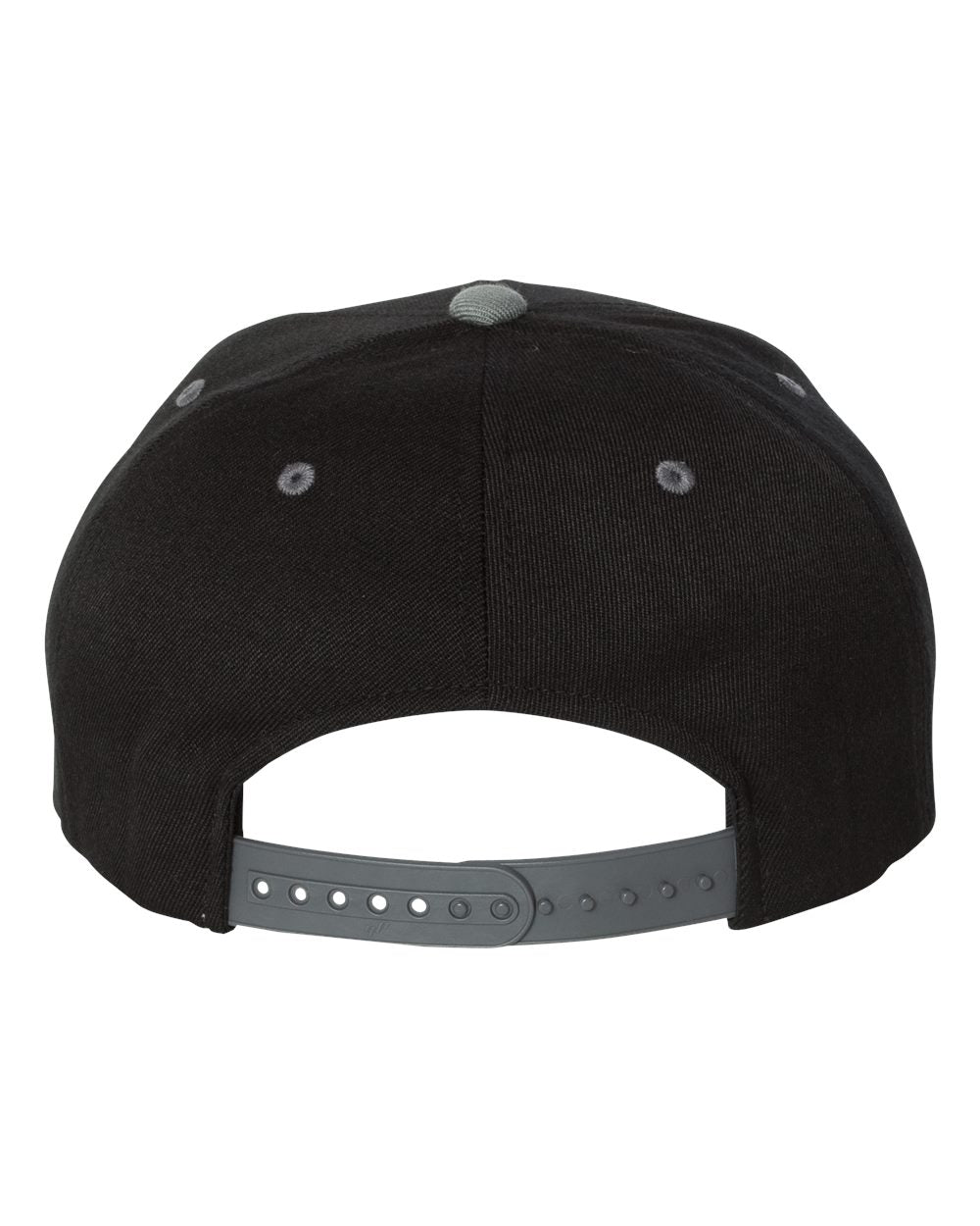Flexfit 110® Flat Bill Snapback Cap 110F #color_Black/ Grey