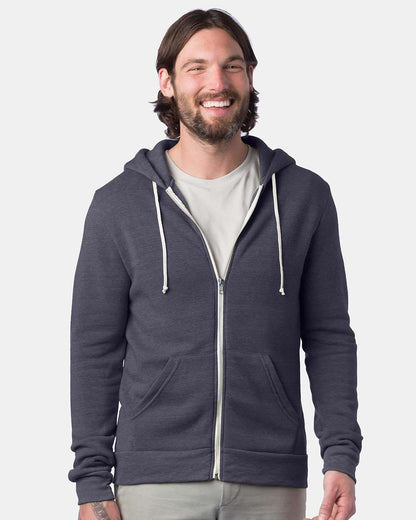 Alternative Rocky Eco-Fleece Full-Zip Hooded Sweatshirt 9590 #colormdl_Eco True Navy