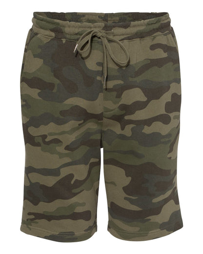 Independent Trading Co. Midweight Fleece Shorts IND20SRT #color_Forest Camo