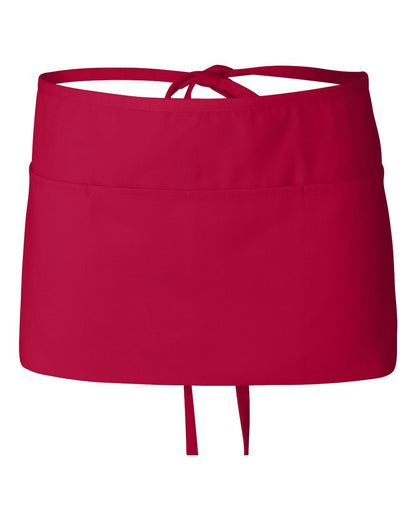 Q-Tees Waist Apron with Pockets Q2115 #color_Red