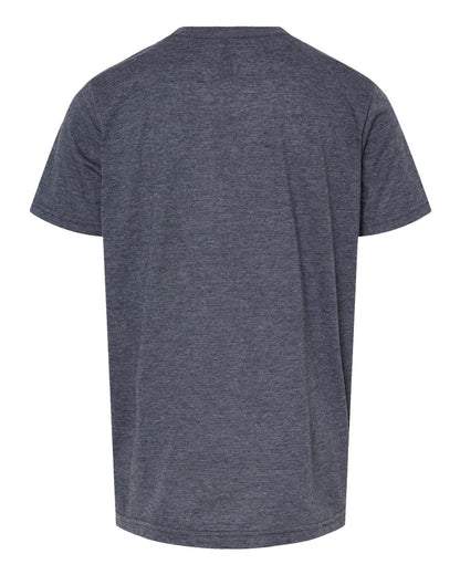 M&O Youth Deluxe Blend T-Shirt 3544 #color_Heather Navy