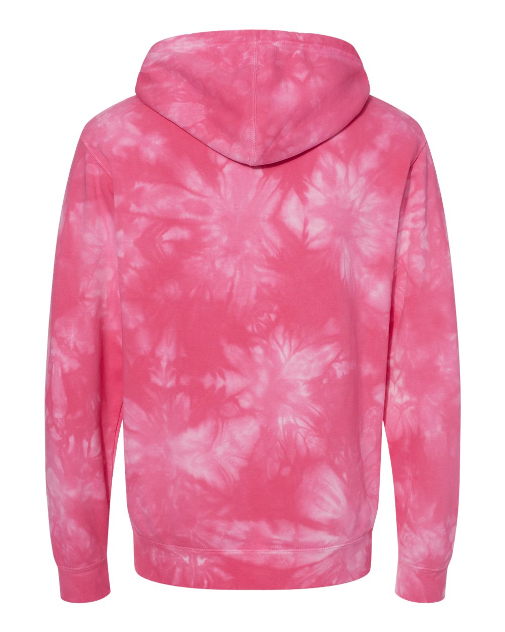 Independent Trading Co. Unisex Midweight Tie-Dyed Hooded Sweatshirt PRM4500TD #color_Tie Dye Pink