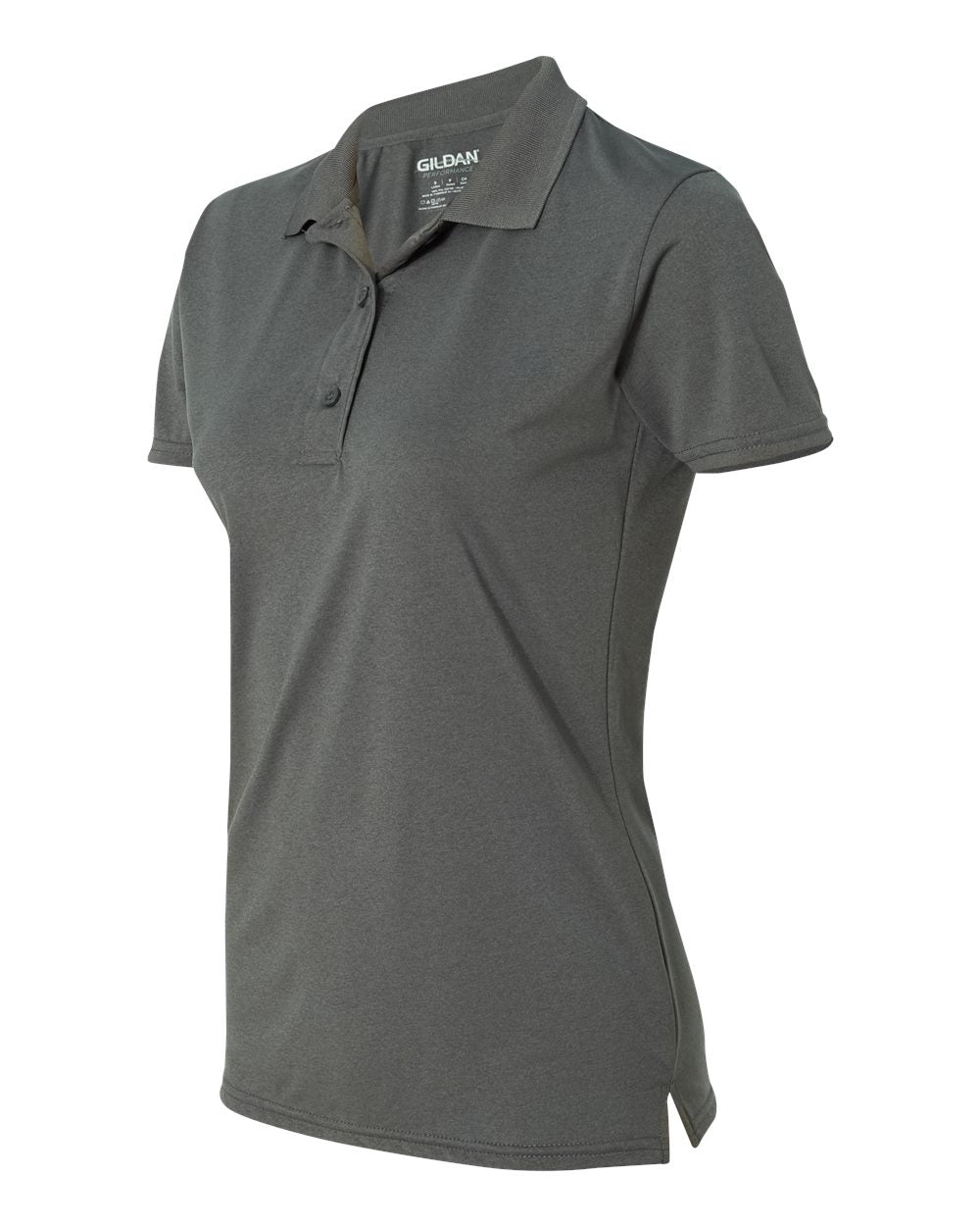 Gildan Performance® Women's Jersey Polo 44800L #color_Marbled Charcoal