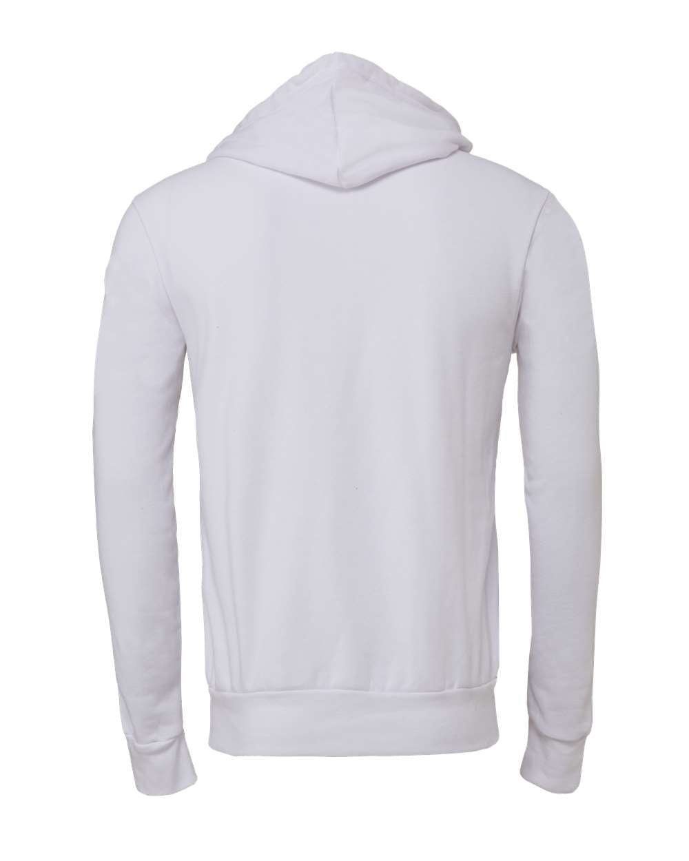 White Color Unisex Sponge Fleece Hoodie