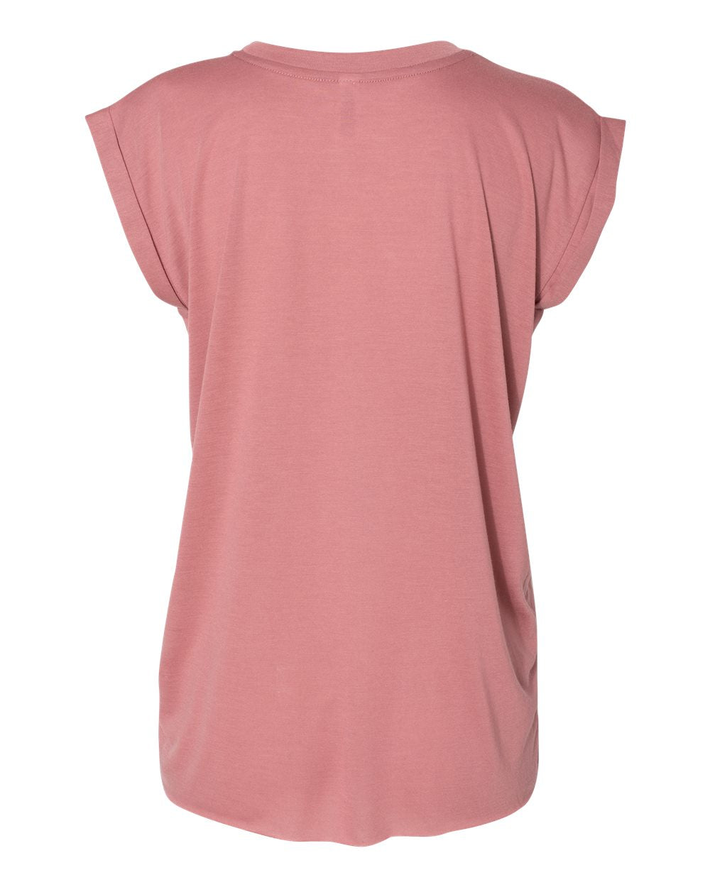 BELLA + CANVAS Women’s Flowy Rolled Cuffs Muscle Tee 8804 #color_Mauve