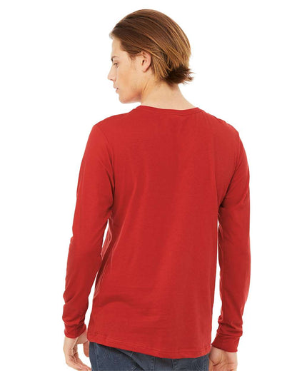 BELLA + CANVAS Unisex Jersey Long Sleeve Tee 3501 #colormdl_Red