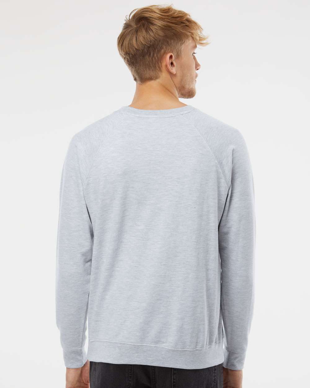 Independent Trading Co. Icon Unisex Lightweight Loopback Terry Crewneck Sweatshirt SS1000C #colormdl_Athletic Heather