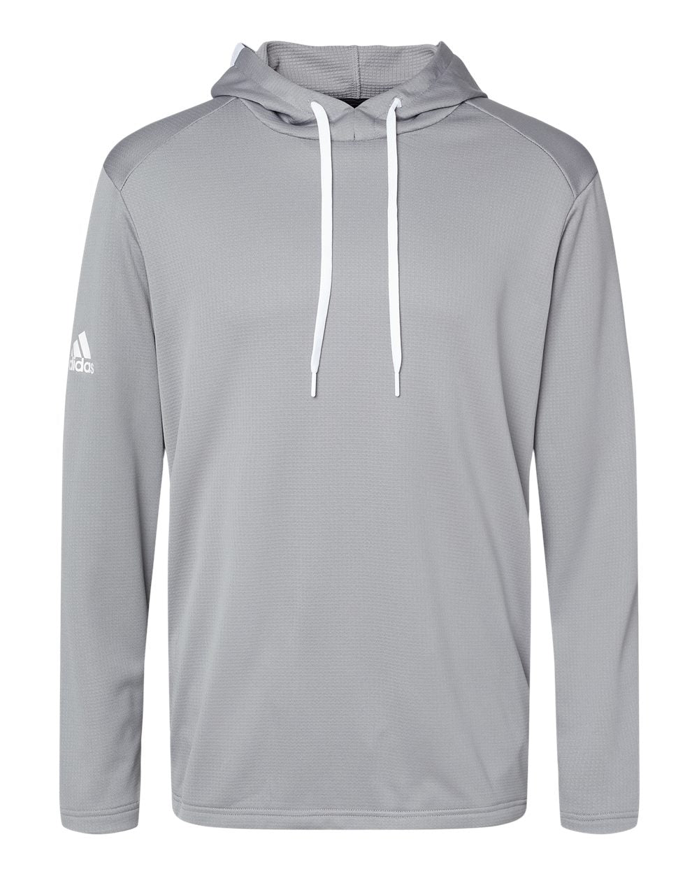 Adidas A530 Textured Mixed Media Hooded Sweatshirt #color_Grey Three