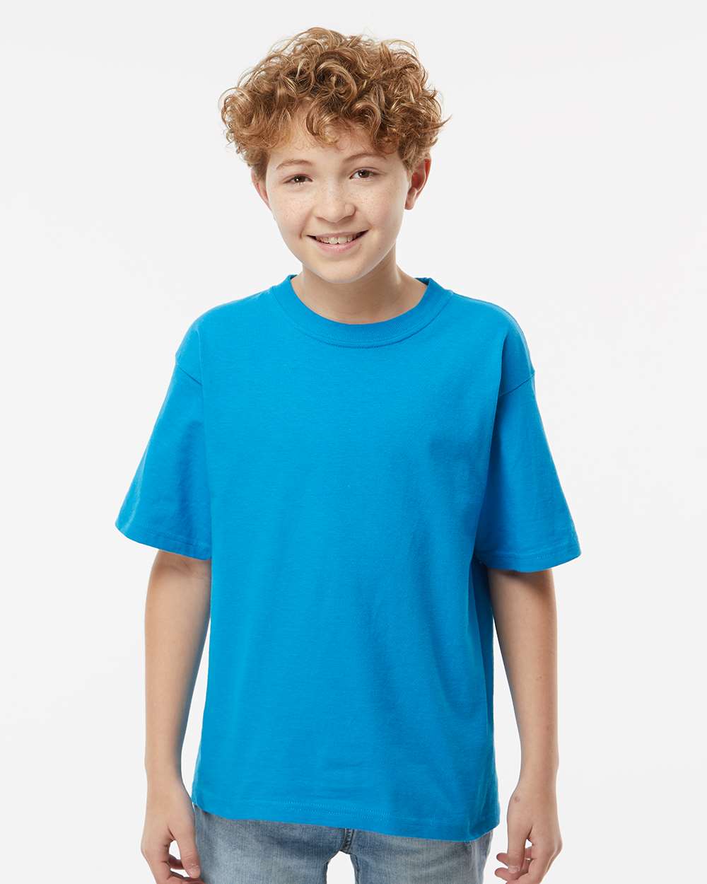 M&O Youth Gold Soft Touch T-Shirt 4850 #colormdl_Sapphire