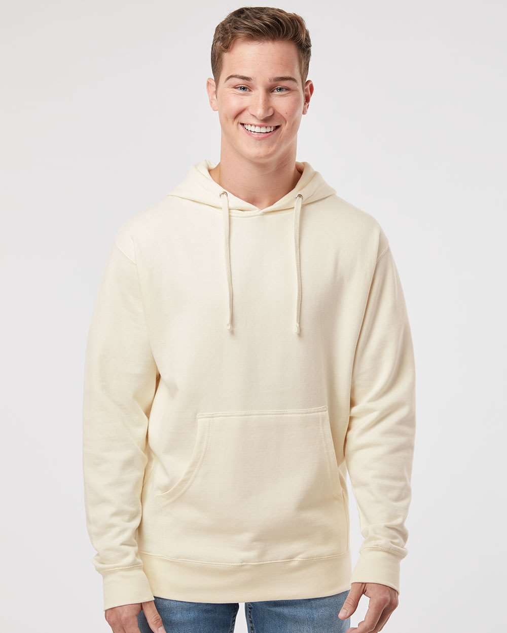 Independent Trading Co. Midweight Hooded Sweatshirt SS4500 #colormdl_Bone